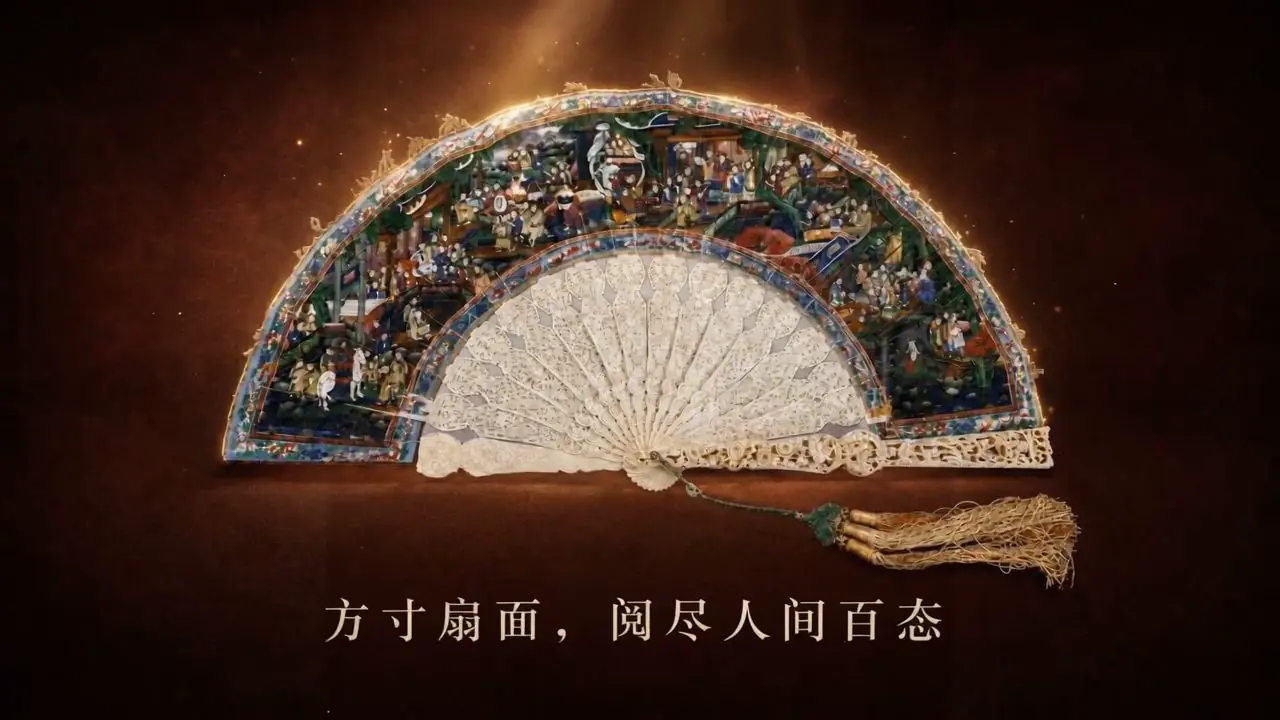 彩绘象牙折扇文物视频封面